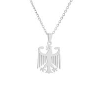 LUTAKU Halskette mit deutschem Adler-Anhänger für Damen und Herren, deutscher Adler, Halskette mit Anhänger, Charm-Kette, Edelstahl-Vogel-Schmuck-Zubehör, Eine Größe, Edelstahl, Kein Edelstein