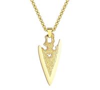 LUTAKU Herrenschmuck Pfeilspitze Halskette für Männer Jungen Punk Wikinger Axt Pfeil Talisman Anhänger 316L Edelstahl Hip Hop Ketten für Männer (314G)
