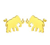 LUTAKU Mammut Ohrring Edelstahl Paläontologie Mammut Ohrstecker für Frauen Männer Vorgeschichte Liebhaber Schmuck Geschenk, Edelstahl