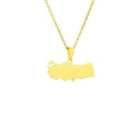 LUTAKU Türkei-Karten-Halskette für Damen und Herren, Türkei-Halskette, Anhänger, Charm, Edelstahl-Karten-Schmuck-Zubehör