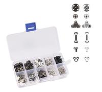 LUTER 200 Stück Rockhaken, Knöpfe, zum Nähen, Haken und Öle, 100 Paar, Nähbefestigungen für Rock, BH, Hose, Kleidung (Schwarz, Silber)