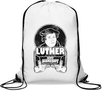 Luther is My Homeboy M. Luther Philosopher Gym Sack Casual Drawstring Bag White