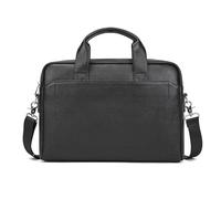 LUUFAN Echtes Leder Aktentaschen 15.6inch Laptop Messenger Bags Business Satchel Büro Reise Handtasche Umhängetasche für Männer, Schwarz