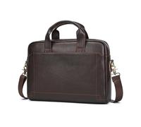LUUFAN Echtes Leder Aktentaschen 15.6inch Laptop Messenger Bags Business Satchel Büro Reise Handtasche Umhängetasche für Männer, Kaffee