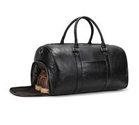 LUUFAN Echtes Leder Reisetasche große Kapazität wasserdichtes Gepäck Duffel Bag mit Schuhfach, Schulter Handtasche für Männer Frauen Urlaub Geschäftsreise