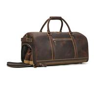 LUUFAN Echtes Vollnarbenleder Reisetasche große Kapazität Duffel Gepäck Tasche mit Schuhfach, Männer Frauen Wochenende Schulter Handtasche für Urlaub Reise