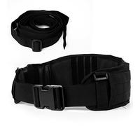 LUUFAN Tactical Belt Security Militär Molle Gürtel Heavy Duty einstellbar mit freiem Gurt für Aktivitäten im Freien (Schwarz)