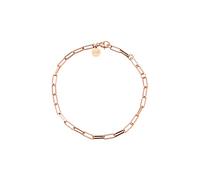 LUUK LIFESTYLE Modernes Chain Armband ohne Anhänger, modernes filigranes Design aus Edelstahl, Party Schmuck, Modeaccessoires für Damen, Geschenk zum Valentinstag, Geburtstag, layer look, Roségold