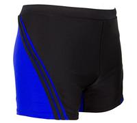 Luvanni Badehose für Herren Schwimmhose Männer kurz eng anliegend Badeshorts gestreift Streifen rot blau Streifenmuster Farbe gestreift XL