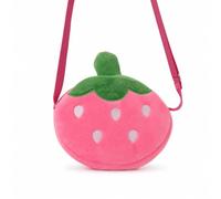Luwecf Erdbeer-Crossbody-Tasche aus Plüsch | Strapazierfähiges Gewebe, Handliche Schultertasche, Kleine Erledigungen, Für Liebhaber von Plüsch