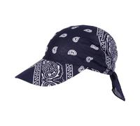 Luwecf Headscarf Bandana Cap Damen Kopftuch Turban Kappe mit Breitem Schirm Polyester Sonnenschutzmodul Komfort für Radfahren Musikfestivals Reisen, Navy Blau
