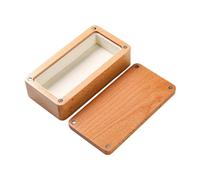 Luwecf Schmuckkasten Holz Schmuckschatulle Aufbewahrungskiste Schmuckorganisator mit Kettchen Halter Schmuckbox Dekorativ Tragbar für Schmuckbesitzer Bad Woh, Hellbraun