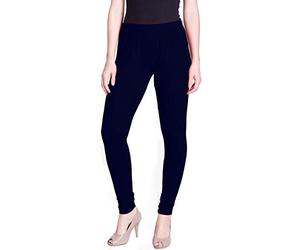 LUX LYRA Indische Churidar Leggings für Damen - Lange Churidaar Yogahose, Tanzhose, Kurtis, Salwar, Tops oder Freizeitkleid - Baumwoll-Spandex, 4-Wege-Stretch (Deep Navy), dunkles marineblau