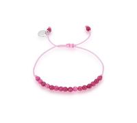 Luxenter 925 Sterling Silber Armreif mit rhodinierter Fuchsia Jade - Aquisa Einheitsgröße