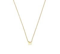 LUXENTER Alphabet Halskette 18K Gold Finish - Buchstabe H, Mediano, Metall, ohne Edelstein, Mediano, Metall, Kein Edelstein