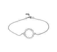 Luxenter Armreif, 925 Sterling Silber Thilak und glänzender Zirkonia mit rhodinierter Oberfläche Einheitsgröße