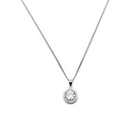 Luxenter-Halskette aus 925er Sterlingsilber mit glänzendem Zirkonia, rhodiniert - Gema De Leyenda