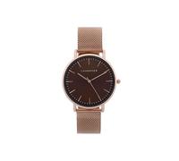 LUXENTER Uhr mit braunem Metallic-Finish, 18 K Roségold, Braun, Damenuhren, Schmuck für Damen, Modell Didia