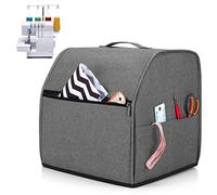 Luxja Abdeckhaube für Overlock, Schutzhülle für Overlocker-Nähmaschine, Overlock Zubehör Staubschutzhaube, Grau