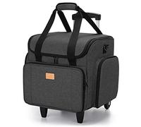 Luxja Abnehmbar Nähmaschine Trolley, Nähmaschinentrolley mit Abnehmbarer Unterlage, Nähmaschinentasche für Nähmaschine und Zubehör (Nur Eine Leere Tasche Enthalten), Schwarz