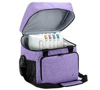 Luxja Overlock Tasche für Overlock Maschinen, Overlocktasche für Aufbewahrung Overlock-Nähmaschinen, Coverlocktasche für Transport Overlockmaschine und Zubehör, 33CM x 30,5CM x 34CM, Lila