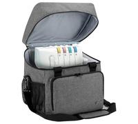 Luxja Overlock Tasche für Overlock Maschinen, Overlocktasche für Aufbewahrung Overlock-Nähmaschinen, Coverlocktasche für Transport Overlockmaschine und Zubehör, 33CM x 30,5CM x 34CM, Grau