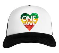 Luxogo One Love Music Rasta Reggae Heart Peace Roots Unisex Baseball Snapback Kappe Cap