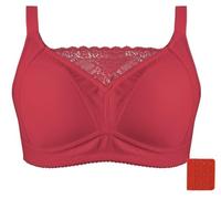 LUXRUB Mastektomie BH Mit Taschen Für Brustprothesen, Damen Alltags BH Mit Vollständiger Abdeckung Kabelloser Bralette Bras Nach Operationen (Color : Wine red, Size : 38/85C)