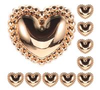 Luxshiny 10 Stück Goldene Metallknöpfe Retro Stil Dekorative Knöpfe für Selbstgemacht Bastelarbeiten und Schuhdekoration 15mm Einzigartiges Design für Kleidung