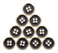Luxshiny 10 Stück Metallknöpfe zum Annähen für Mäntel und Kleidung Verschleißfestes Legierungsmaterial Schwarz für Selbstgemacht Nähen und Bastelarbeiten