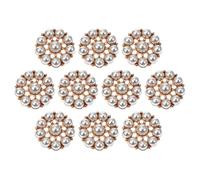 Luxshiny 10 Stück Perlmuttknöpfe zum Annähen aus Zinklegierung Vintage Elegante Perlen Nähknöpfe für Hemden und Strickjacken Einfache Selbstgemacht Kleidungsdekoration