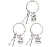 Luxshiny 3 Stück Schlüsselanhänger aus Zinklegierung in Silber Rucksackanhänger mit Musikinstrumenten Motiv Langlebig und Einzigartiger Schlüsselschmuck für Musikliebhaber