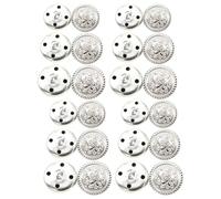 Luxshiny 30 Stück Runde Knopfdekorationen aus Kupfer Vielseitige und Dekorative Kleiderknöpfe im Retro Design für Blusen und Kleidung von Frauen