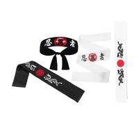 Luxshiny Dekorative Japanische Stirnbänder mit Komfortablem Sitz 4 Stück pack aus Polyester und Atmungsaktivem Material Vielseitig für Karate Samurai und Ninja Trainings