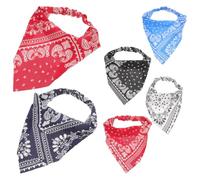 Luxshiny Elastische Haartücher Leichtes Atmungsaktives und Dekoratives Stirnband aus Chiffon 6 Stück-pack für Frauen für Musikfestivals und Outdoor Aktivitäten