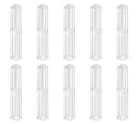 Luxshiny Quadratisches Federmäppchen aus Kunststoff 10 Stück Transparente Stiftebox für Schulbedarf und Schreibtischorganisation 6.10X0.98X0.98In