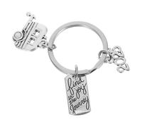 Luxshiny Reise Schlüsselanhänger aus Metall mit Camper Motiv Robuster Schlüsselring für Wohnwagen Besitzer und Outdoor Fans Geschenk für Camping und Freizeit