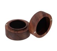 Luxshiny Ringaufbewahrungsbox und Einfachem Zugriff Runde aus Schwarzem Walnussholz Elegante mit Magnetischem Verschluss als Geschenk den Persönlichen Gebrauch