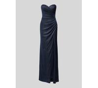 LUXUAR FASHION Abendkleid im Off-Shoulder-Look mit Gehschlitz in Marine, Größe 44