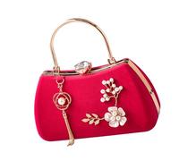Luxuriöse Abendtasche mit Blumenmuster für modische Frauen, modische Schulter-Umhängetasche mit Kettenriemen, E, Mass Beauty