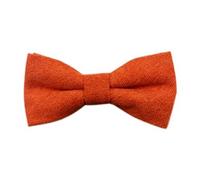 Luxuriöse Herren-Fliege aus Baumwollmischgewebe, vorgebunden, Rostiges gebranntes Orange, Length 4.5 inches, width 3 inches