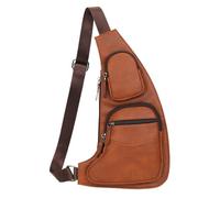 Luxuriöse Leder-Umhängetasche, Reise-Organizer-Set, kleine Tasche mit wasserdichter Funktion, PU-Craft-Aufbewahrungstasche, urbaner Stil, Tragesystem Pro, Pendler, Wanderausrüstung, Set, Schwarz