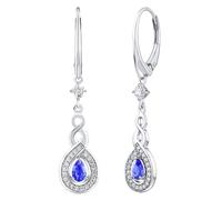 Luxuriöse Ohrringe mit echtem Tansanit und Brilliance Zirconia Nelope Silber 925