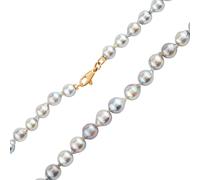 Luxuriöse Perlenkette Attina aus natürlichen Akoya-Perlen mit Goldverschluss