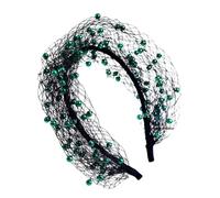Luxuriöser Haarschmuck, Schleier, Stirnband, Netz-Gesichtsabdeckung für Partys und stilvolles Haarband