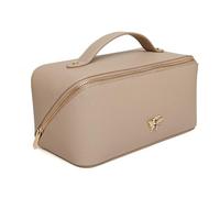 Luxuriöser Kosmetikkoffer von Alice Wheeler London, Zugkoffer, Kosmetiktasche, Kosmetiktasche, Make-up-Tasche für Damen, 3 verschiedene Größen, stone, 24 x 12 x 12 cm, Ausklappbarer Kosmetikkoffer