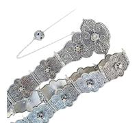 Luxuriöser Taillengürtel, stilvoll für Bühnentanz, Musik, Festival, Jeans, Kleid, Körperschmuck, Kette, metallisch, Hochzeit, elegant, floral, geschnitzt, Bauchkette für Damen, One Size, Wie