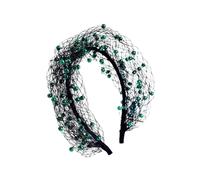Luxuriöses Brautschleier Stirnband mit gesichtsbedeckendem Netz Mystischer Hochzeits Haarschmuck für Zeremonien und Partys Gesichtsbedeckendes Schleier Stirnband