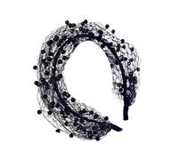 Luxuriöses Brautschleier Stirnband mit gesichtsbedeckendem Netz Mystischer Hochzeits Haarschmuck für Zeremonien und Partys Gesichtsbedeckendes Schleier Stirnband