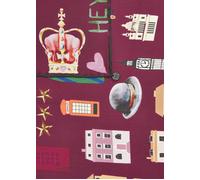 Luxuriöses Nicki Tuch aus reiner Seide mit London-Motiven rot, 53X53CM